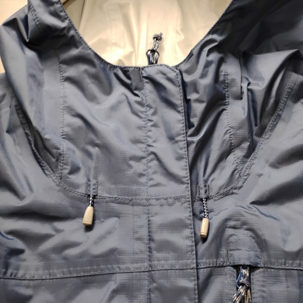LL Bean Trail Model Rain Jacket Womens 3XL Navy Blue Waterproof Packable Plus Sz - Picture 3 of 14